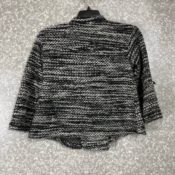 Halogen Women's Black & White Marled Double Breasted Knit Blazer - Size Small - Picture 7 of 7